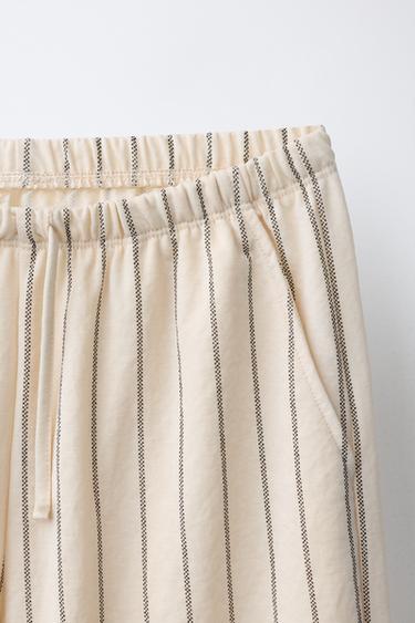 STRIPED WIDE-LEG PYJAMA TROUSERS - Stripes by Zara - Image 2