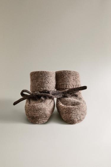 SAPATINHO INFANTIL DE CAXEMIRA - Bege da Zara - Imagem 0