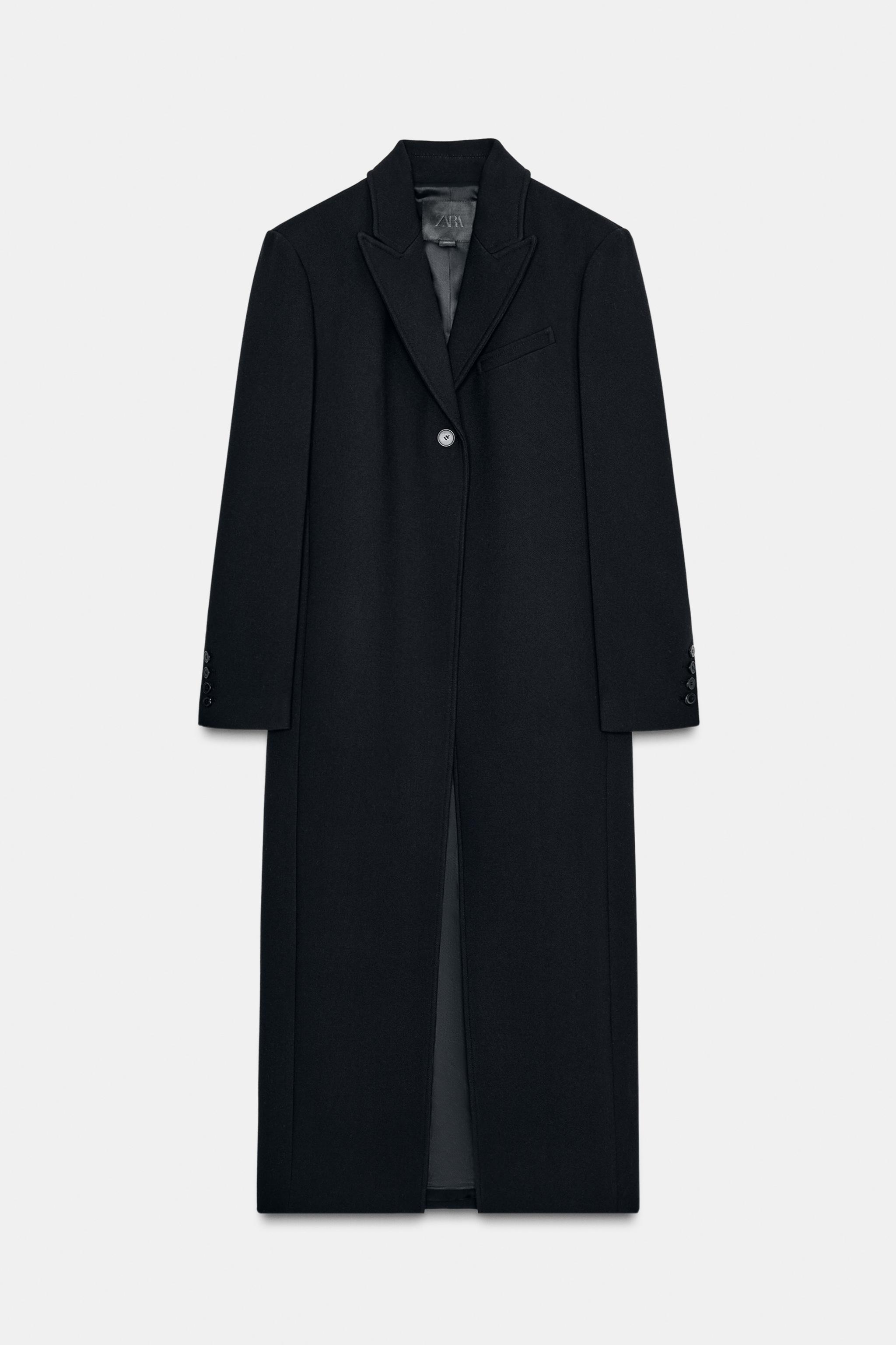 CASACO AMPLO COM BOTÃO ZW COLLECTION - Preto | ZARA Brasil