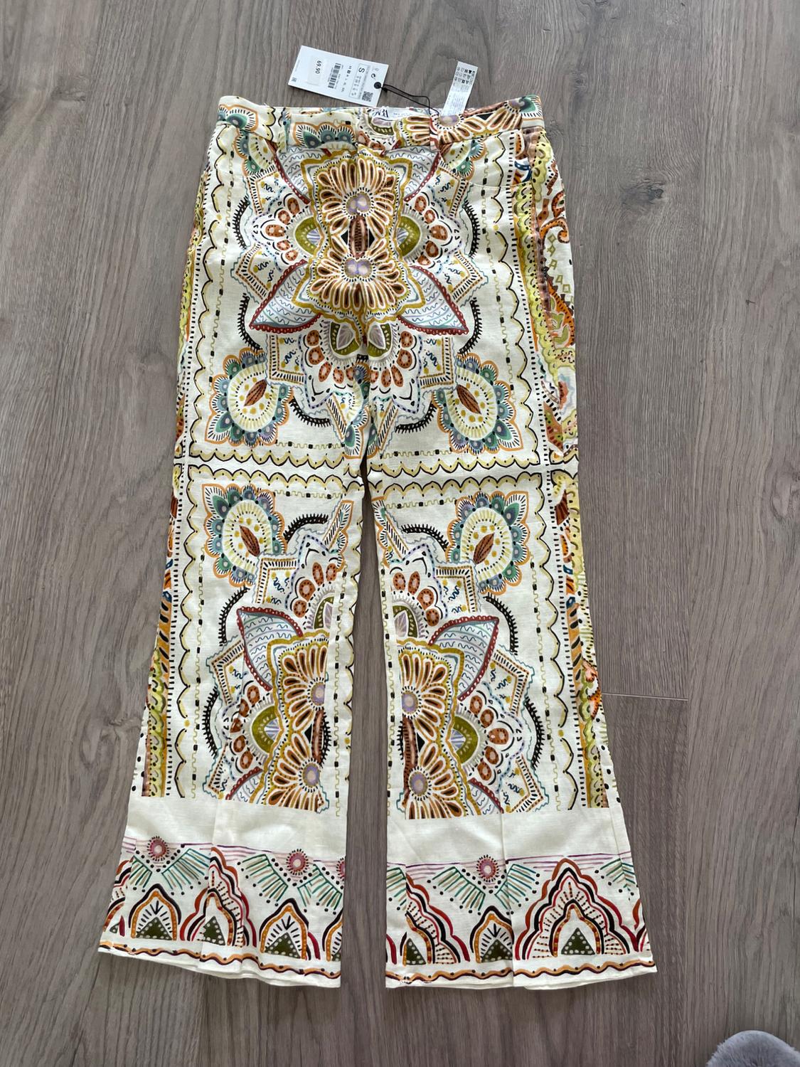 PRINTED FLARED PANTS - Image 2