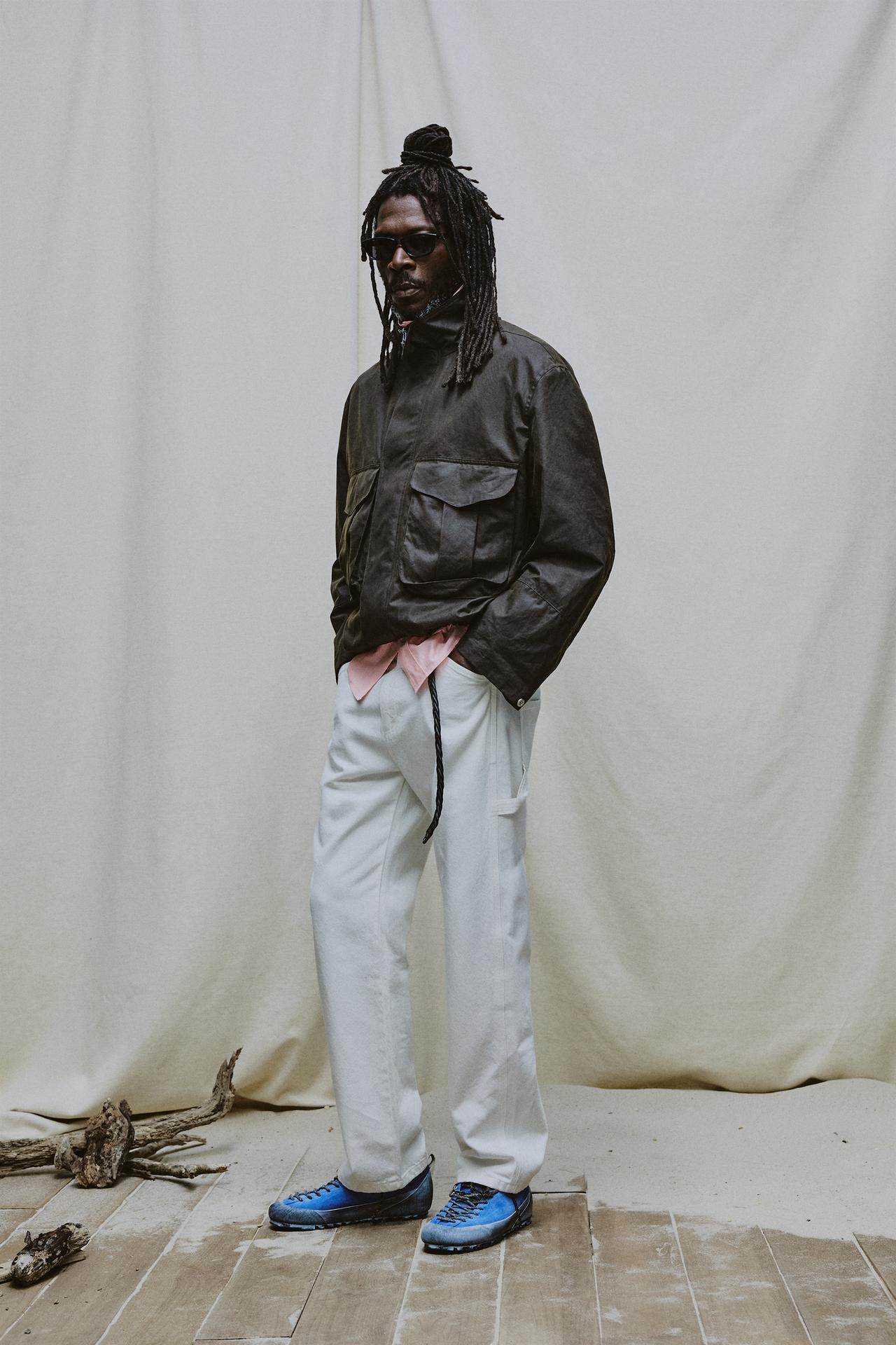 Брюки в стиле карго с карманами AARON LEVINE X ZARA + Овальные солнцезащитные очки AARON LEVINE X ZARA + Кожаный плетёный ремень AARON LEVINE X ZARA