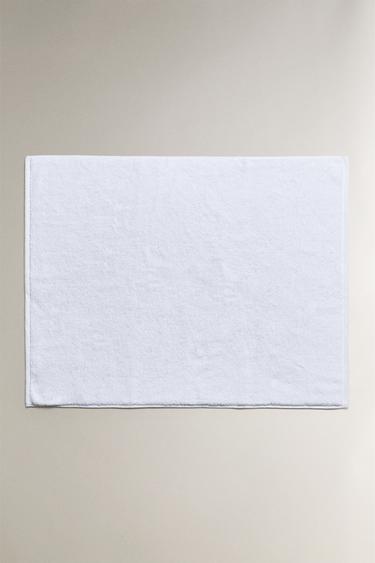 Zara RICE STITCH COTTON BATH MAT - White - Image 0