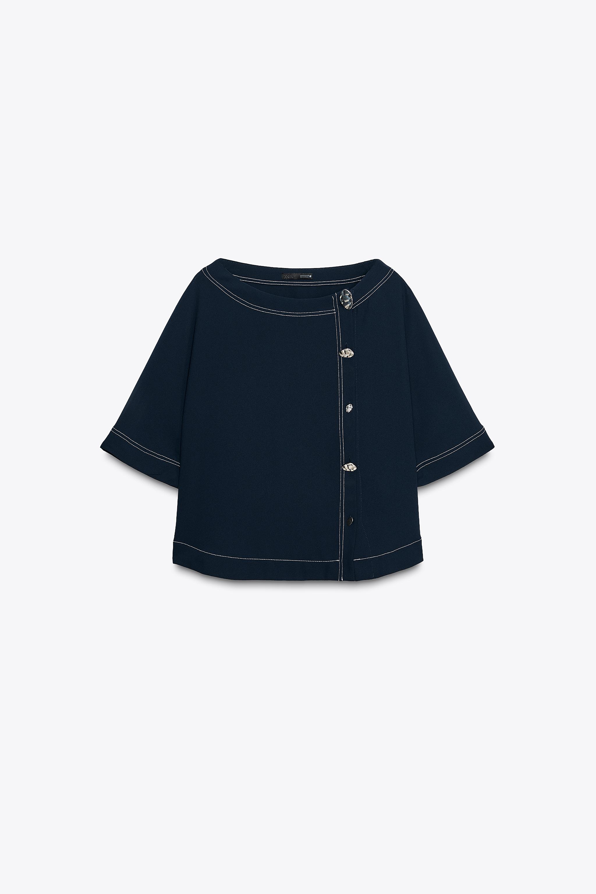 ZARA - ZARA トップステッチニット 2025年最新】ザラ zara トップステッチ ニットセーターの人気