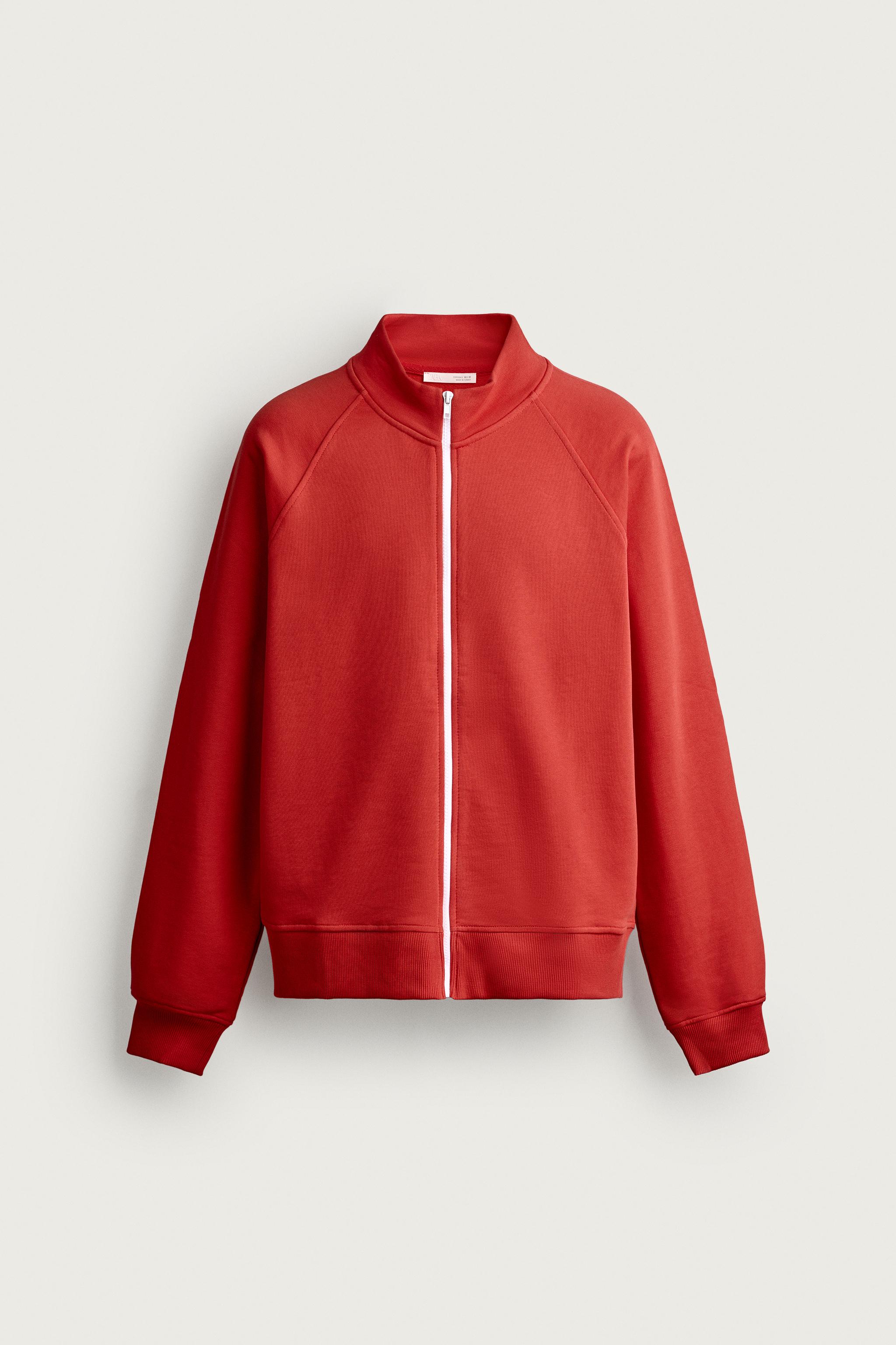 SWEAT RELAXED FIT ZIPPÉ CONTRASTANT