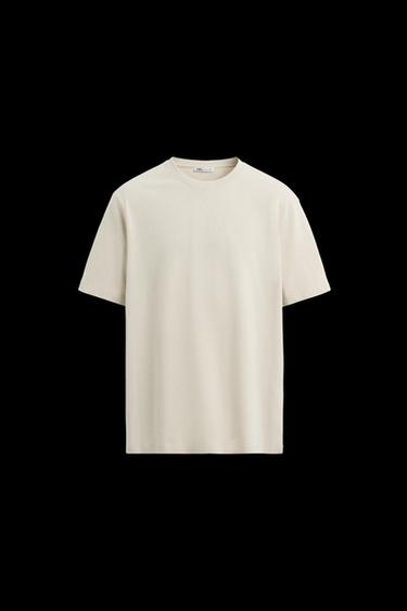 BASIC MEDIUM WEIGHT T-SHIRT - Light sand by Zara - Image 0