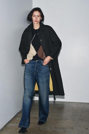 ZW COLLECTION LIMITED EDITION LONG BUTTON TRENCH COAT - Blue by Zara