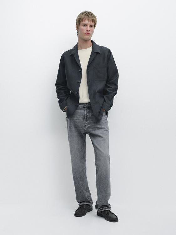 Linen overshirt with pocket details from Zara - $200