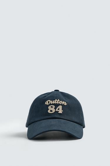 CAP WITH EMBROIDERED SLOGAN - Blue by Zara - Image 5