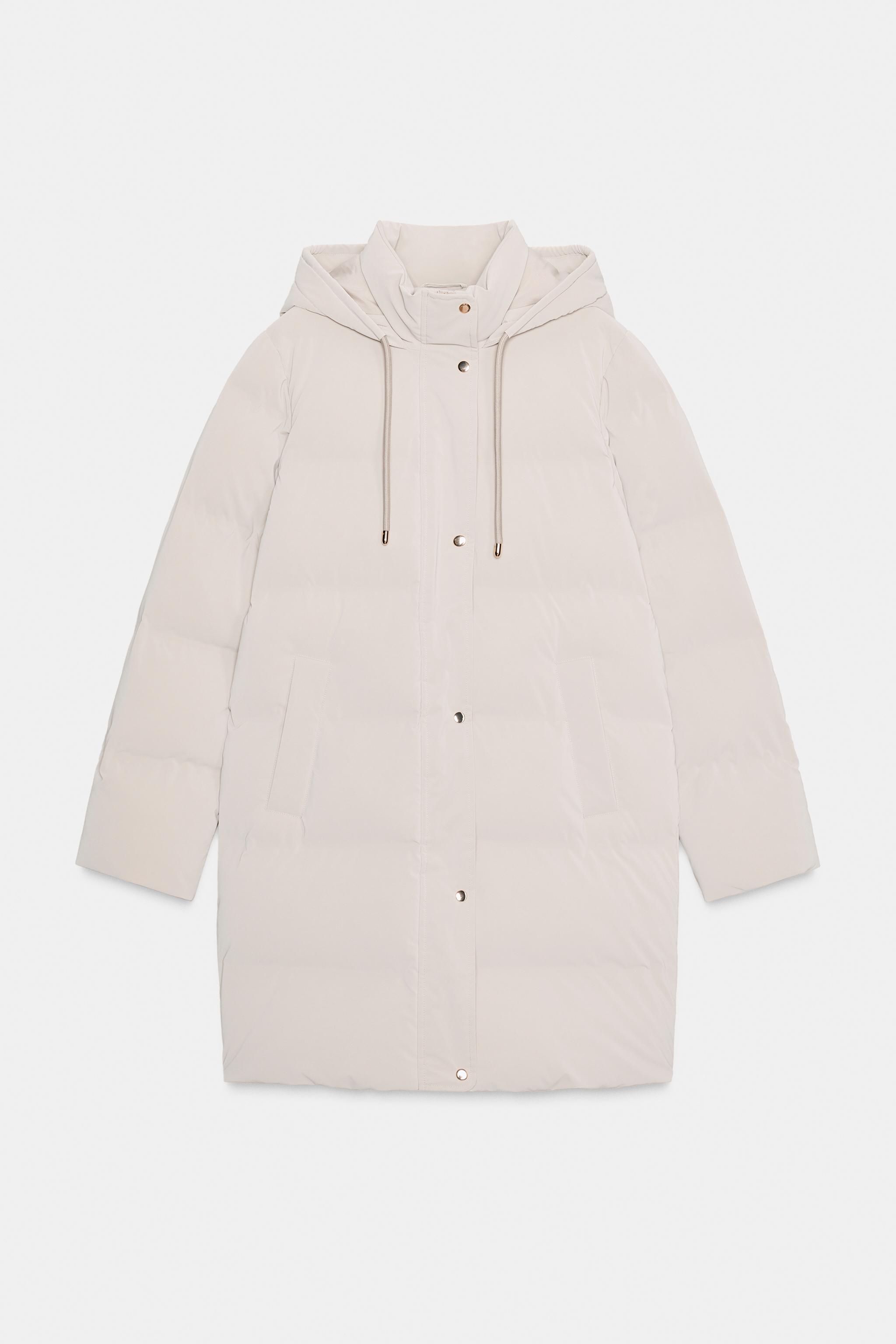 タグ付き　ZARA ファーコート　ホワイト　白 完売品ZARA ベルト付きフェイクファーコート 新品タグ付き