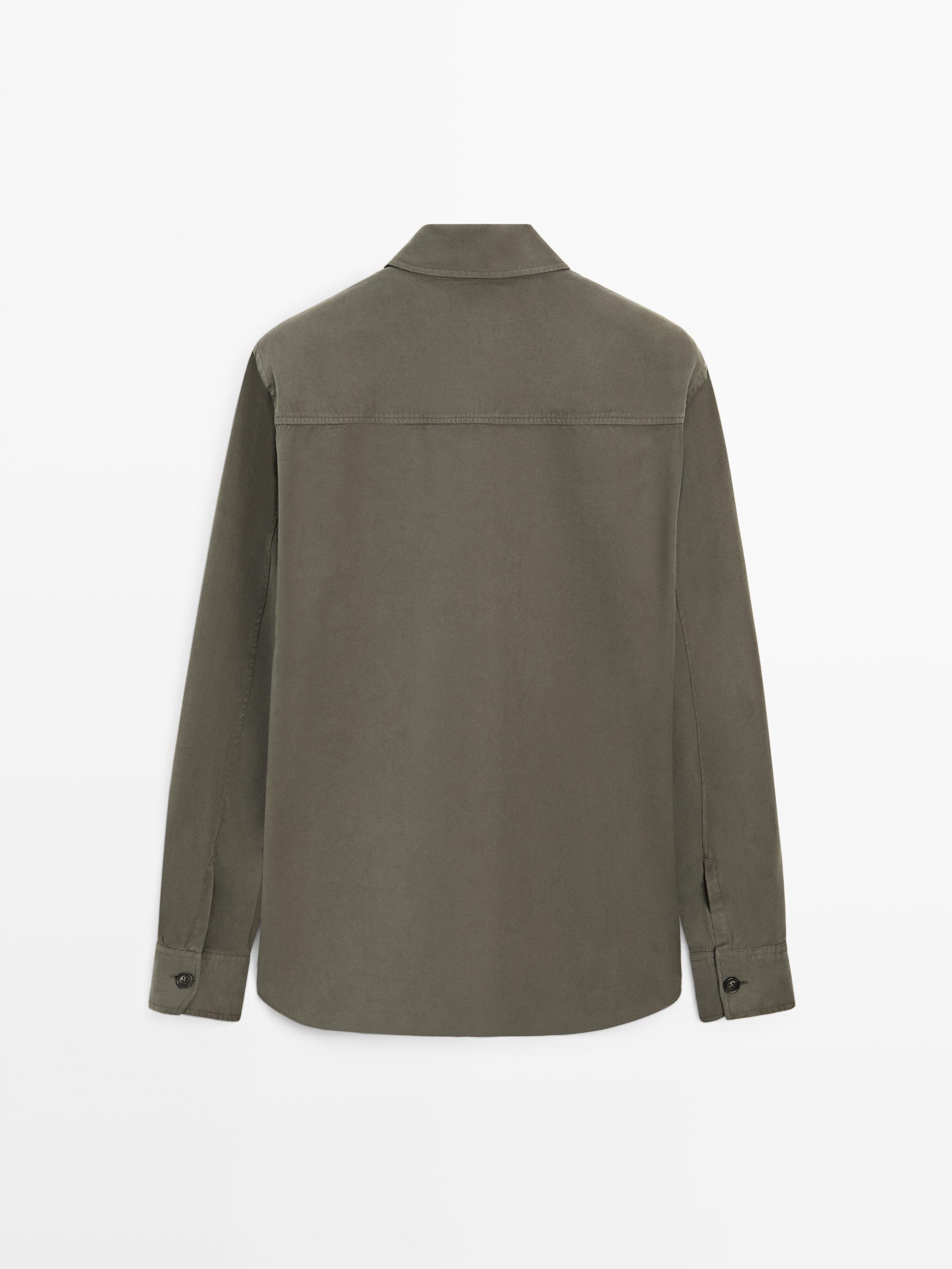 Cotton overshirt with pockets