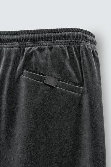 VELVET TROUSERS WITH TAPING X SR_A - Anthracite grey by Zara - Image 8