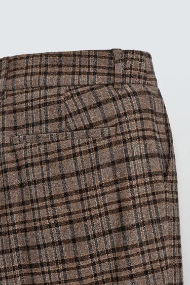 PANTALON COUPE ÉVASÉE À CARREAUX HARRY LAMBERT FOR ZARA X DISNEY - Kaki de Zara - Image 4