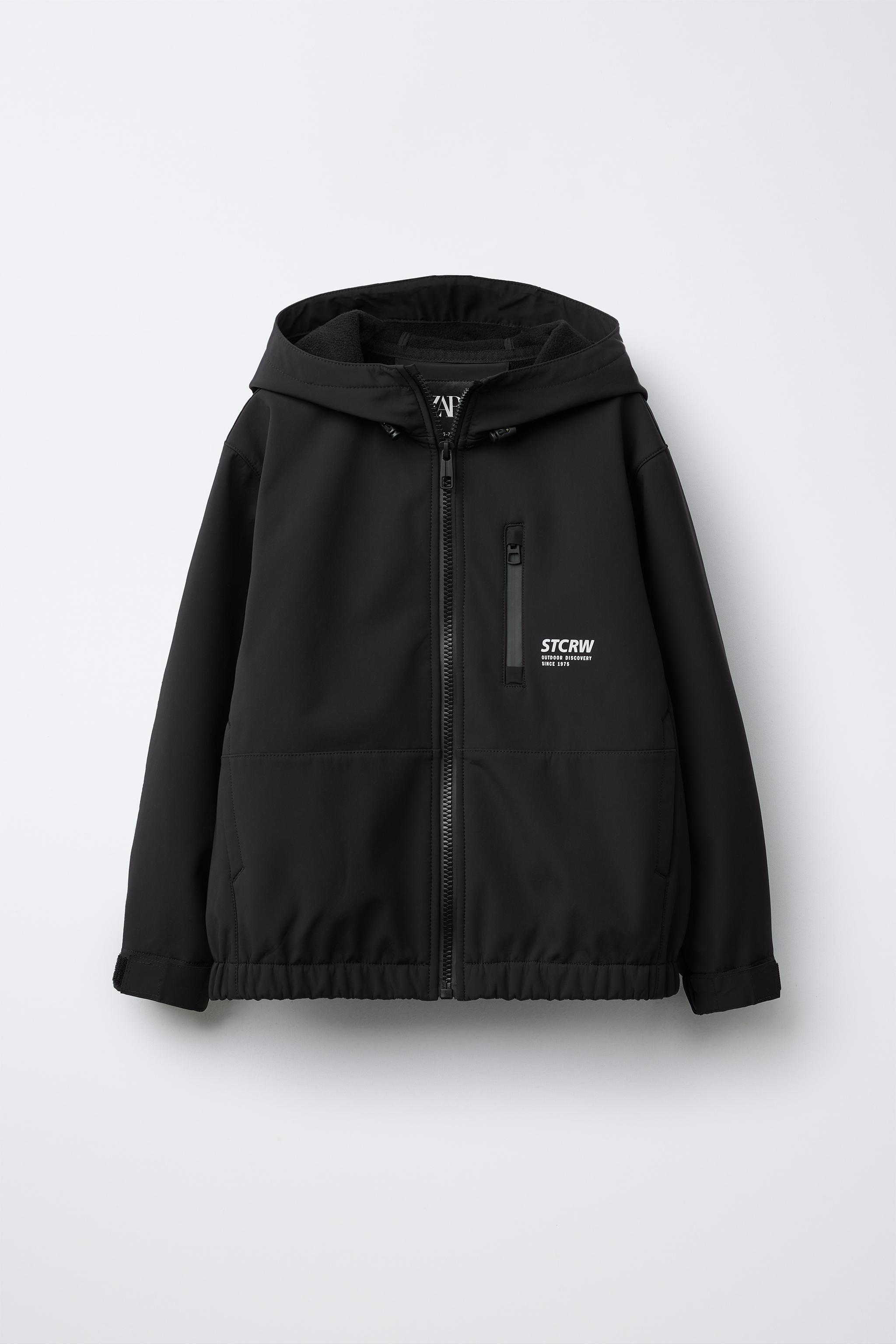 WATER-REPELLENT TECHNICAL HOODED JACKET - Stone | ZARA New