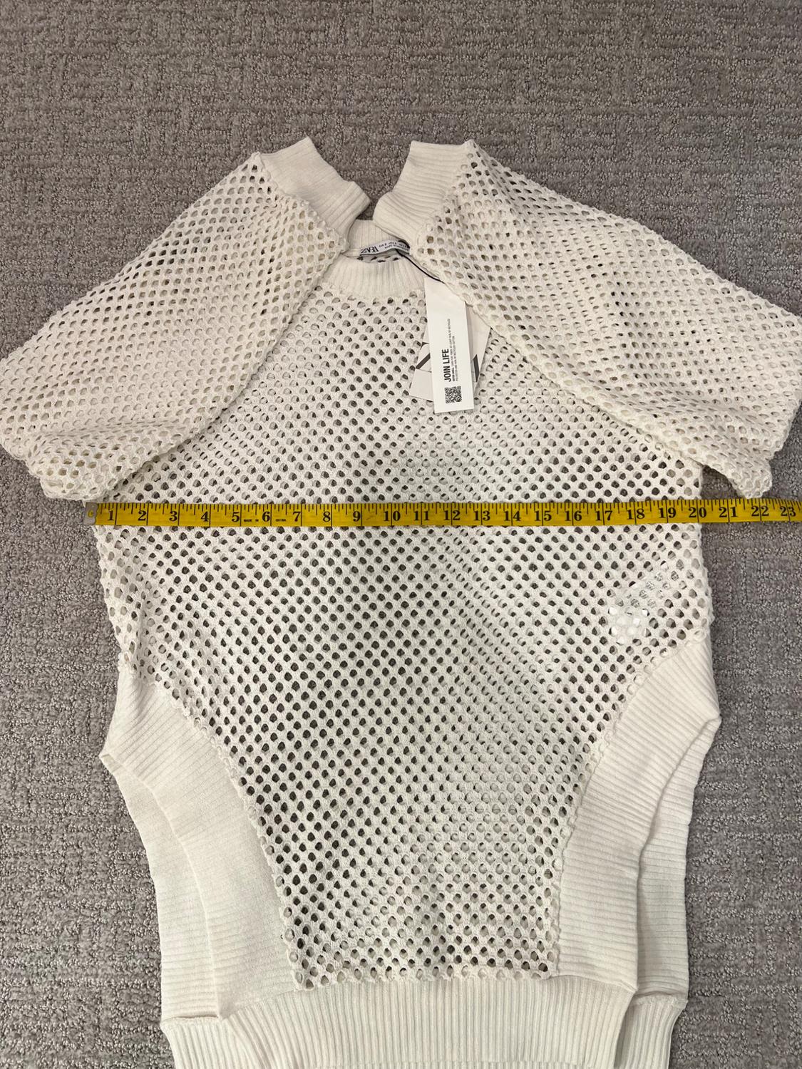 ZARA ASYMMETRICAL MESH SWEATER - Image 4