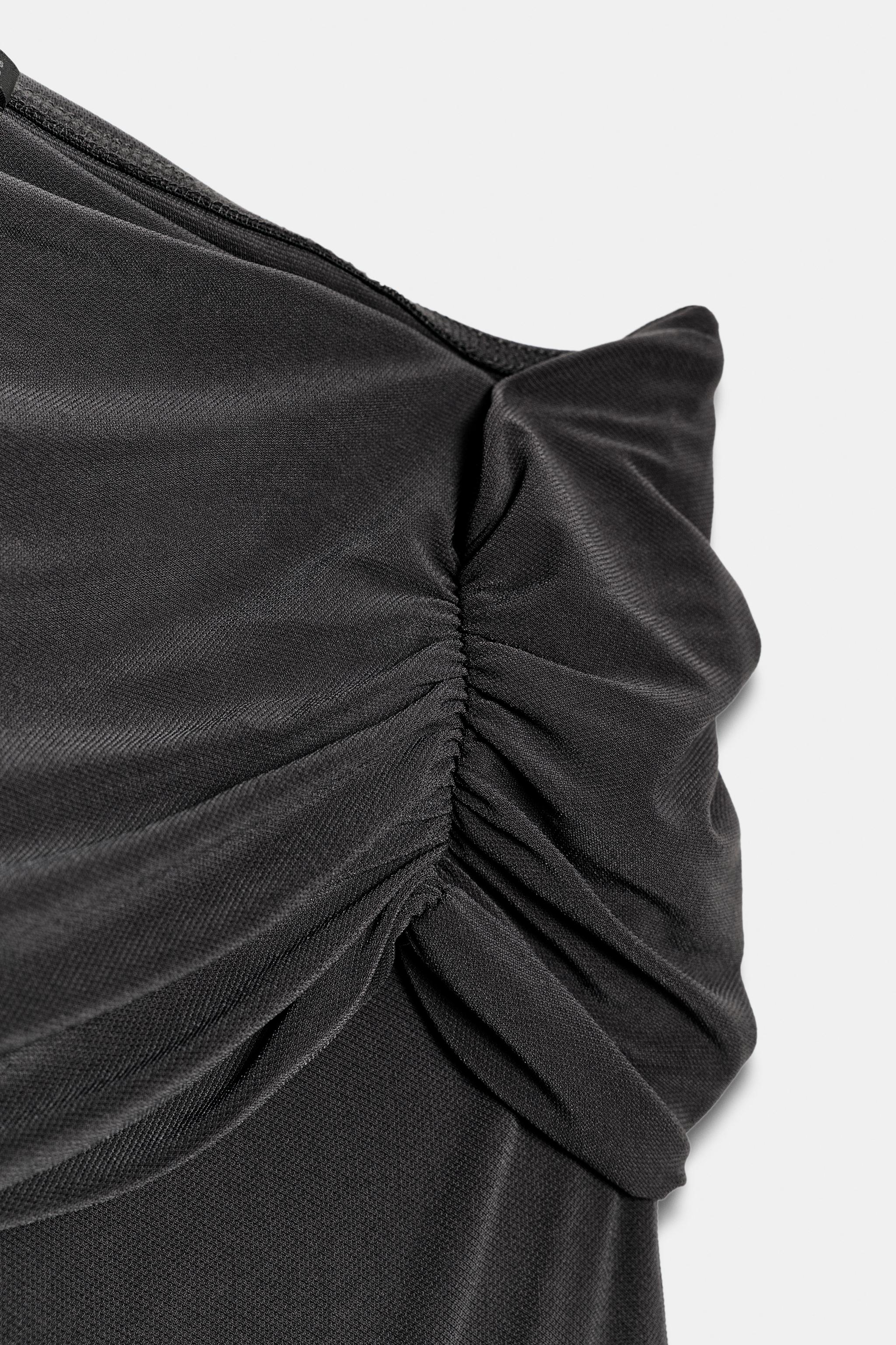 ASYMMETRIC RUCHED BODYSUIT