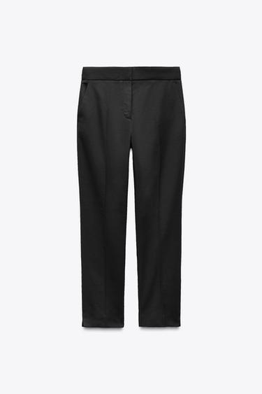 PANTALON 7/8 DOUX - Noir de Zara