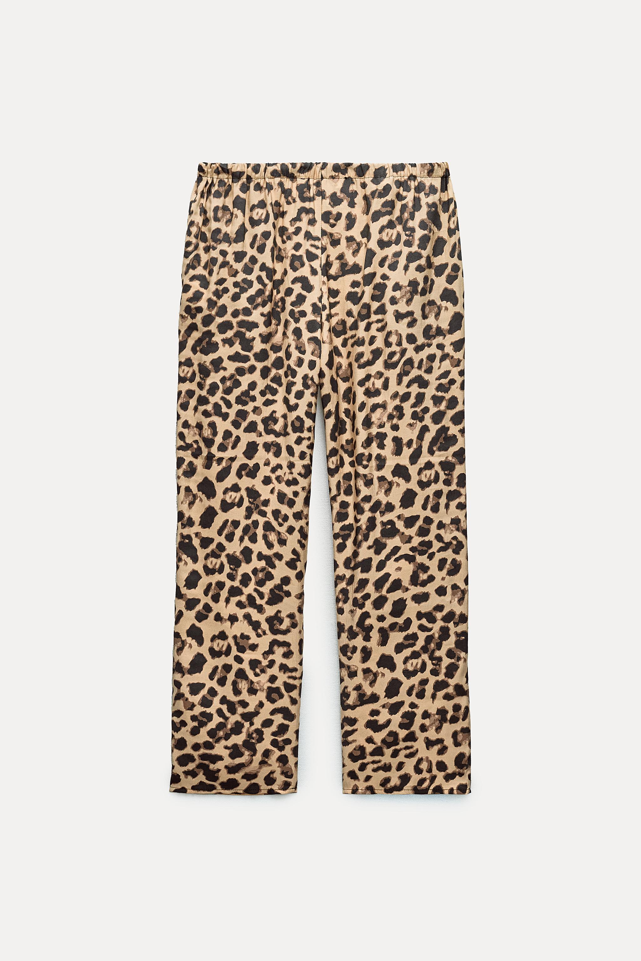 Animal print track pants best sale