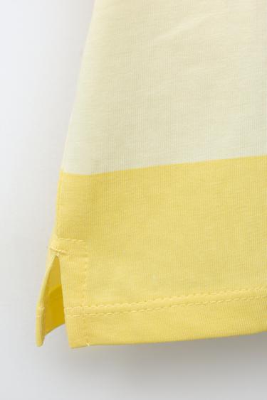 STRIPED T-SHIRT WITH RAISED FRUIT PRINT - Light yellow by Zara - Image 3