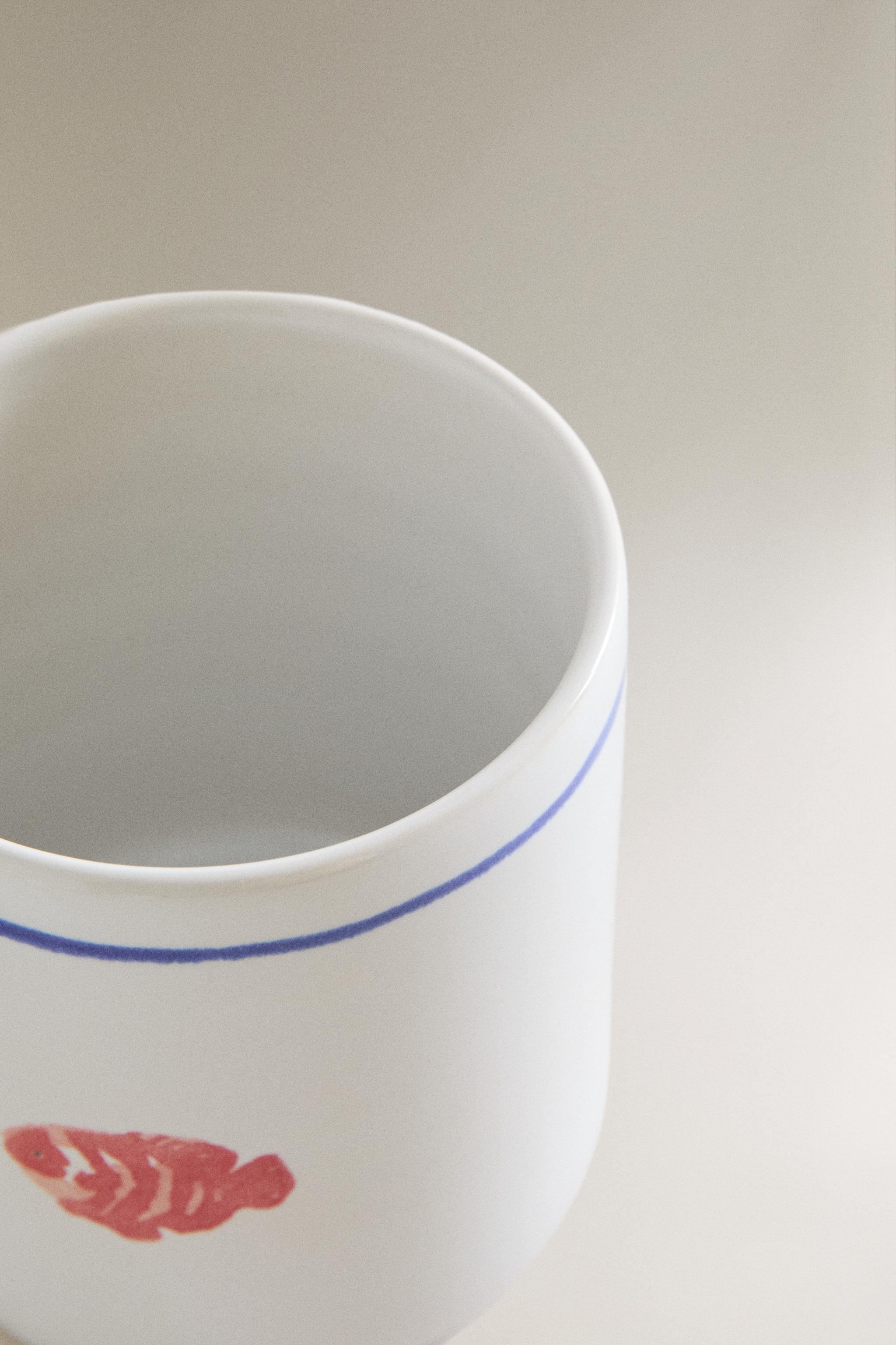 Zara MARINE ANIMAL STONEWARE MUG — фото 3