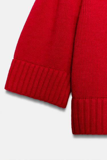 HAUT EN MAILLE À MANCHES COURTES - Rouge de Zara - Image 6