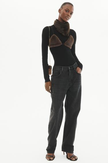 LIMITED EDITION FAUX FUR BRALETTE - Brown by Zara - Image 0