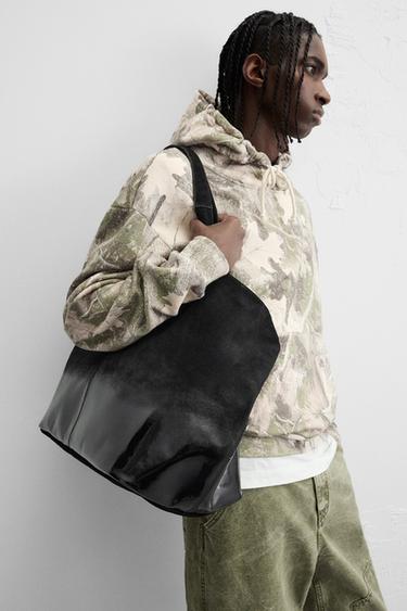 GELAKTE LEREN SHOPPER - Zwart van Zara - Afbeelding 0
