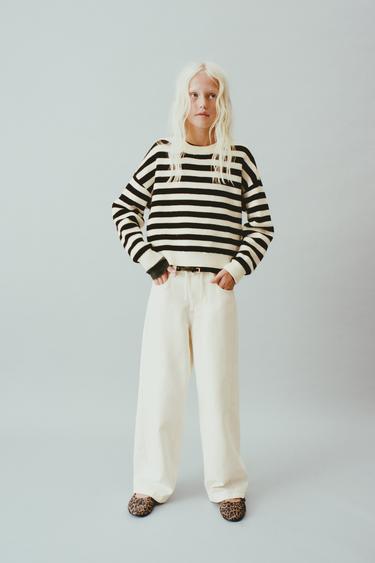 STRIPED KNIT SWEATER - striped by Zara