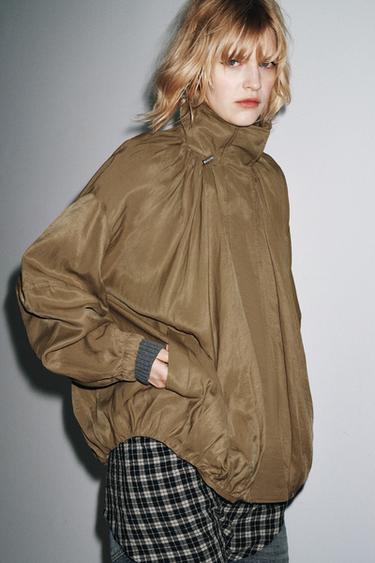 CHAQUETA BOMBER FLUIDA ZW COLLECTION - Marrón / Topo de Zara