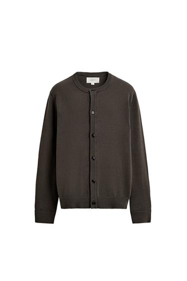 CÀRDIGAN REGULAR FIT DE COTÓ - Marró de Zara
