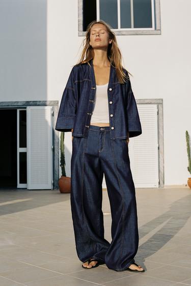 Z1975 HIGH-WAIST WIDE-LEG JOGGER JEANS - Blue by Zara - Image 0