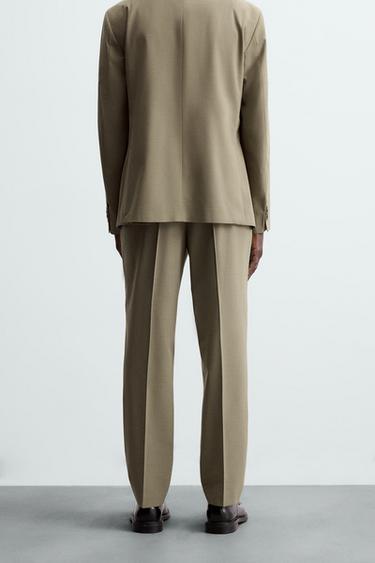 PANTALON DE COSTUME STRUCTURÉ - Marron / Taupe de Zara - Image 2