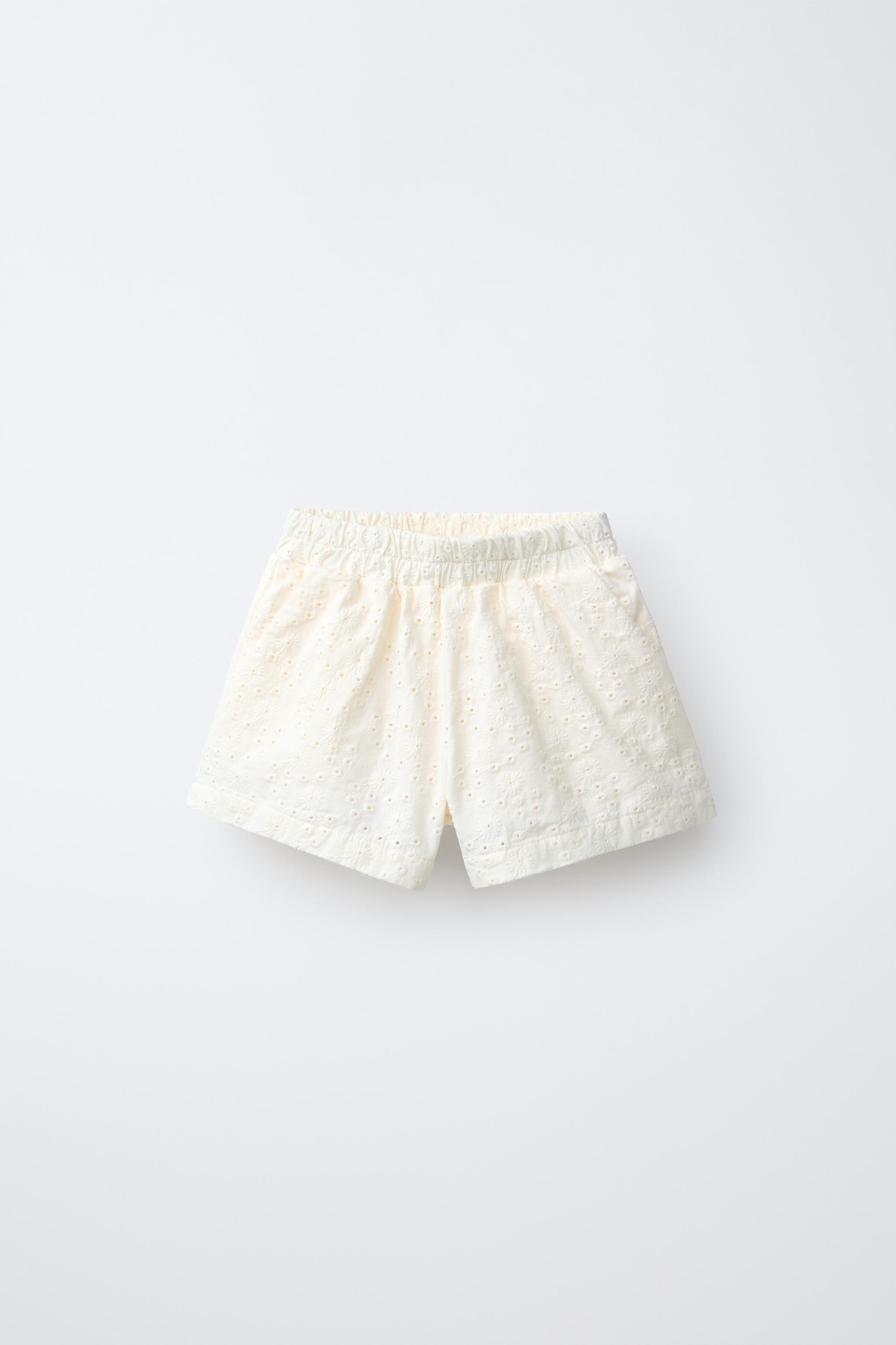 EMBROIDERED SHIFFLY SHORTS