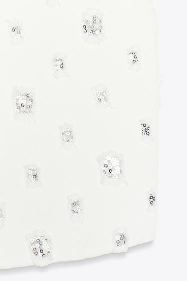 SHORT SEQUIN WAISTCOAT - White by Zara - Image 6