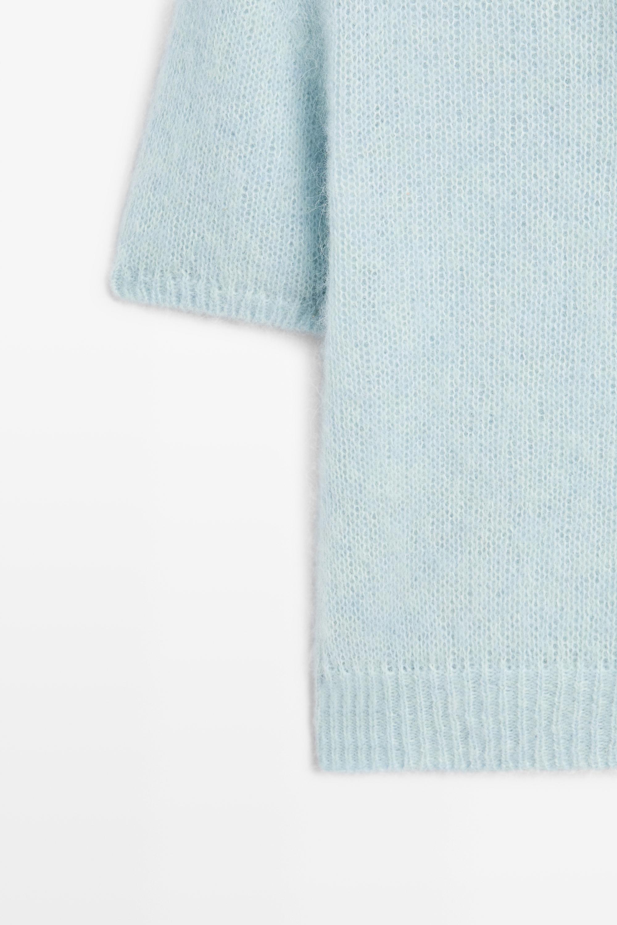 Alpaca blend knit polo sweater