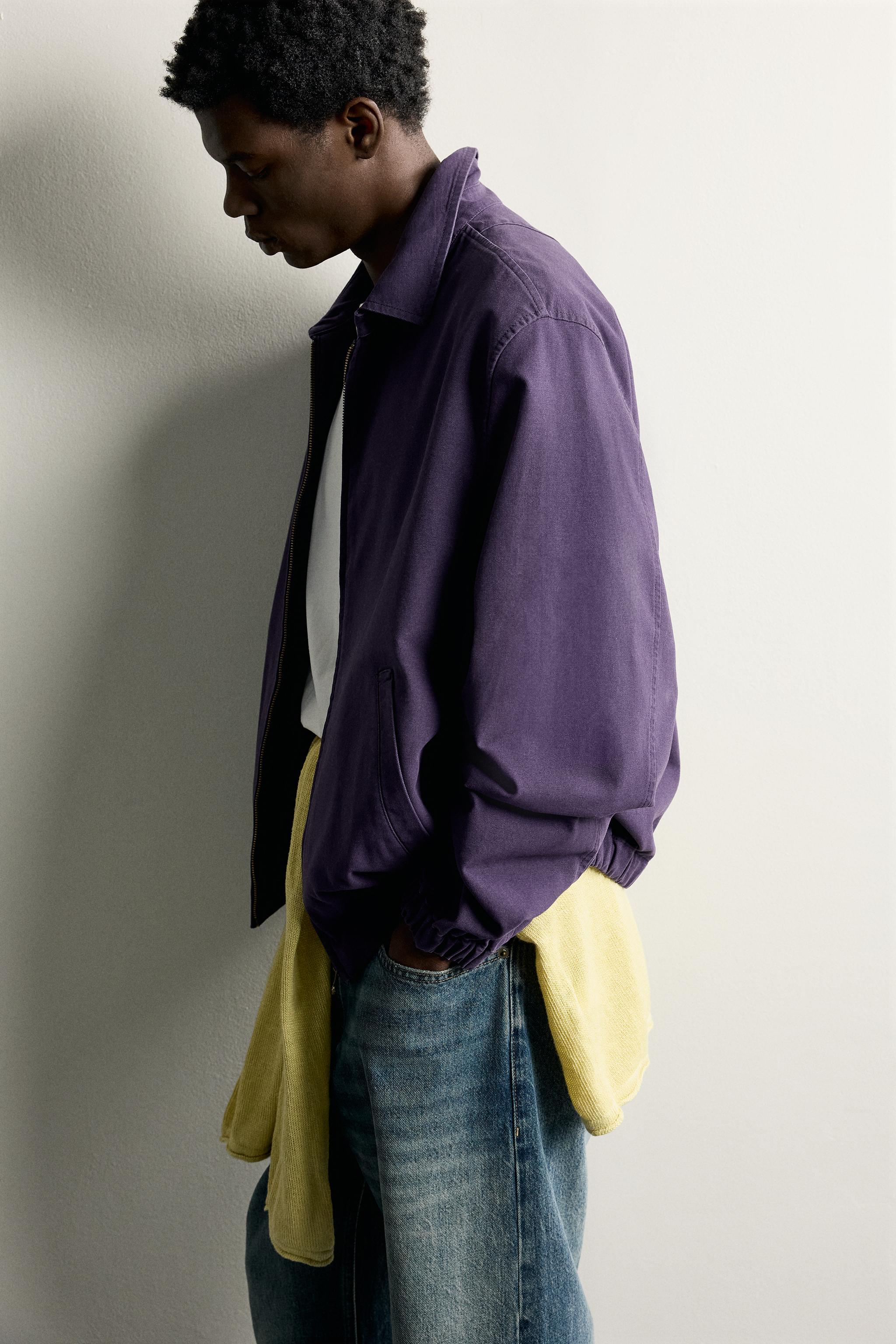 Мужские куртки Zara COTTON REGULAR FIT JACKET — фото 6