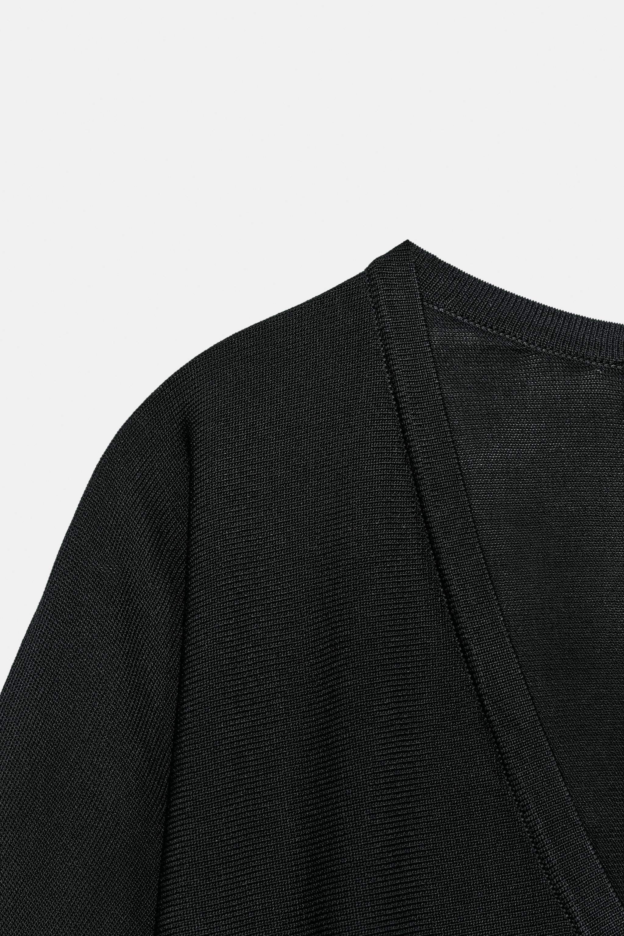 Женские свитеры Zara FLOWY V-NECK KNIT TOP — фото 6