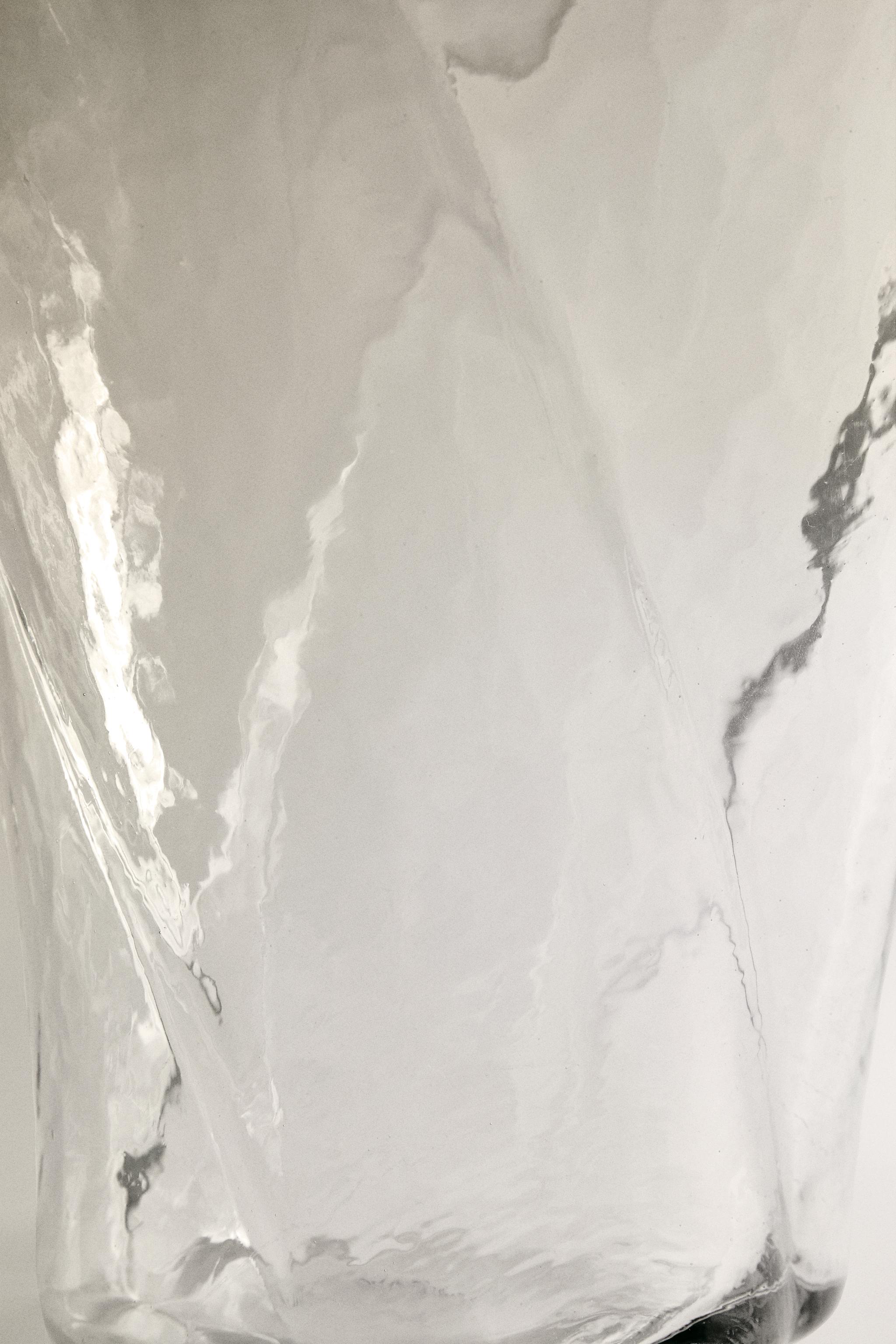 GRAND VASE VERRE RECYCLABLE ONDULÉ