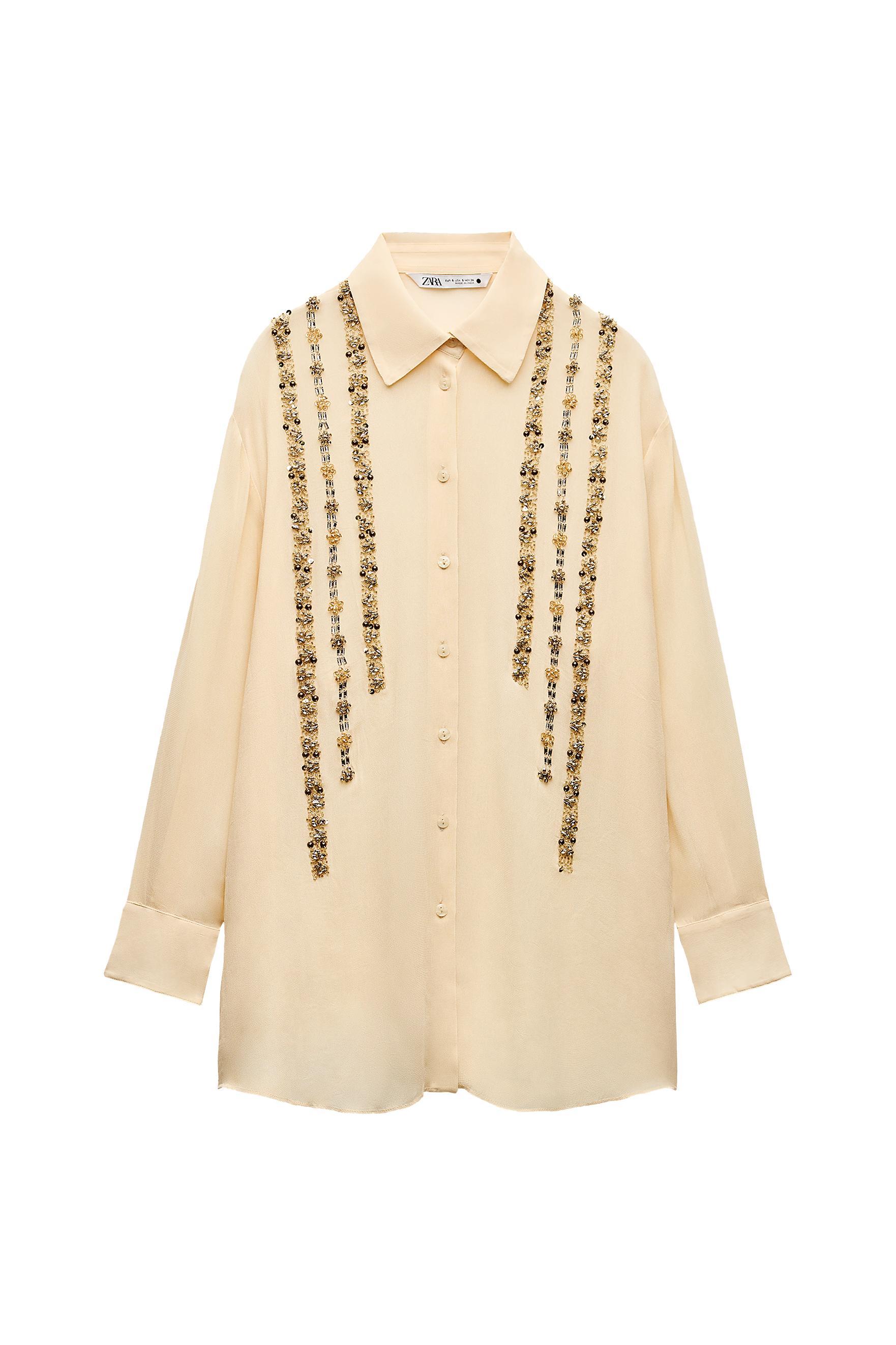 OVERSIZED SEQUIN SHIRT ZW COLLECTION | SECOND HAND | Zara Preowned
