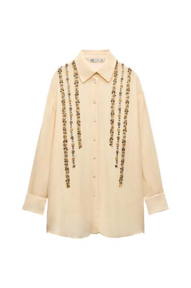 OVERSIZED SEQUIN SHIRT ZW COLLECTION