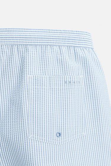 MAILLOT DE BAIN COURT SEERSUCKER - Bleu ciel de Zara - Image 9