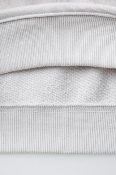 SLOGAN SHORT SLEEVE SWEATSHIRT - Ecru by Zara - Image 3