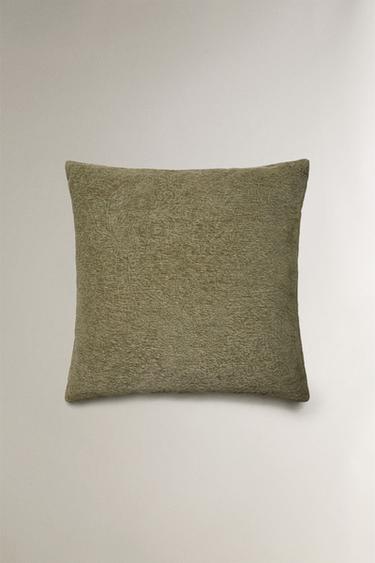 CHENILLE CUSHION COVER - Mid-green by Zara - Image 1