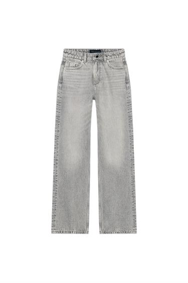 Zaras Z1975 REGULAR-JEANS MED HÖG MIDJA OCH LÅNG LÄNGD - Grå