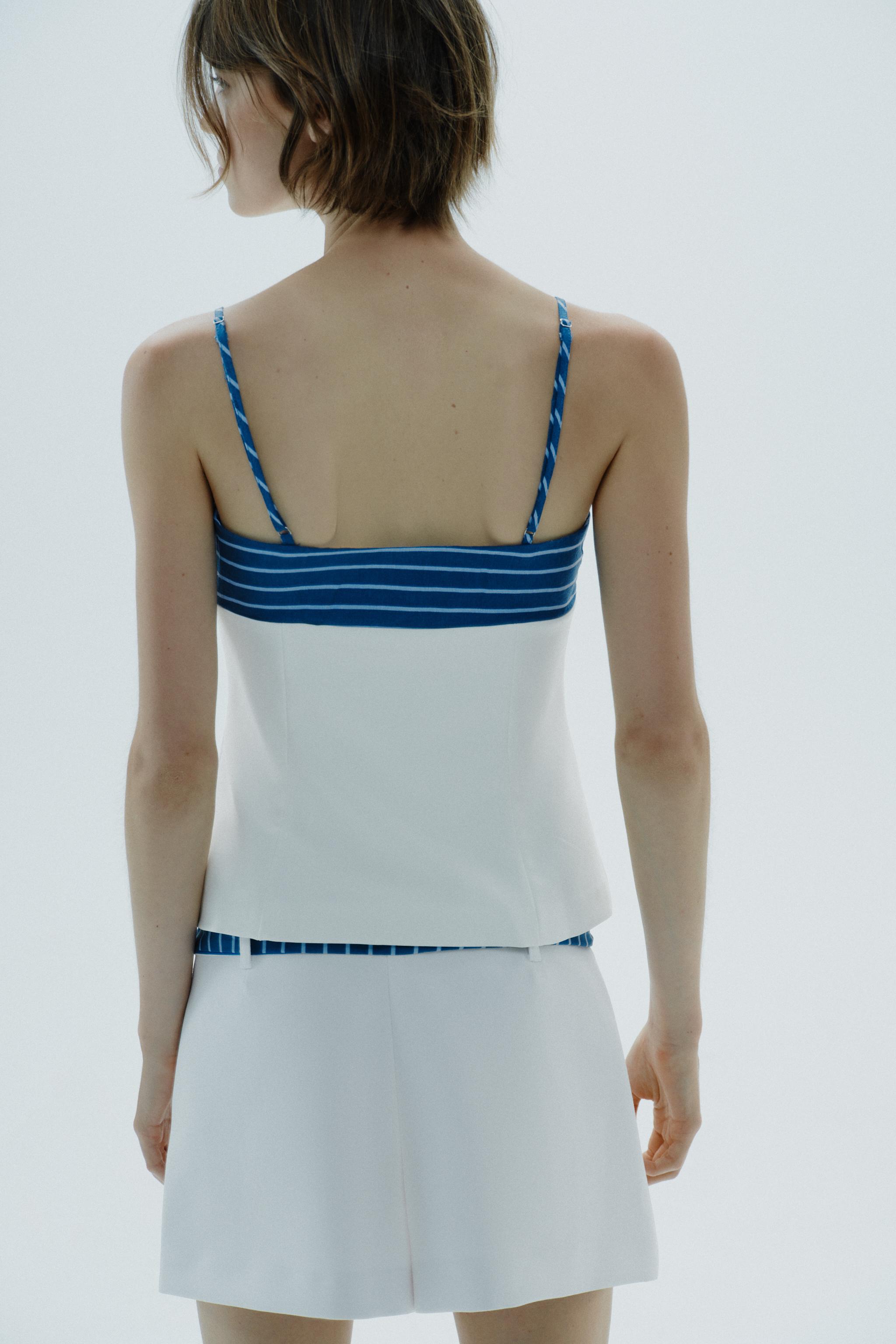 STRETCHY HANDKERCHIEF PRINT TOP