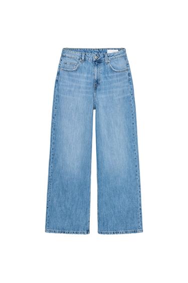 ZW COLLECTION WIDE-LEG HIGH-WAIST JEANS - Mid-blue by Zara
