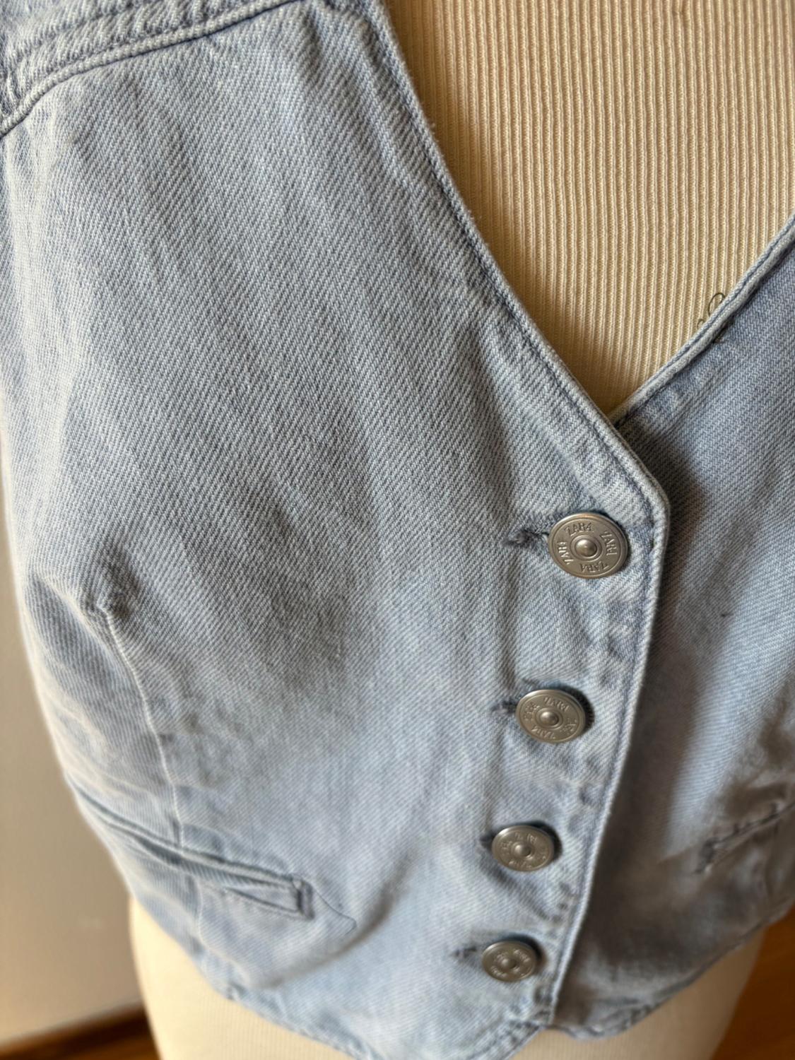 Z1975 DENIM CROPPED WAISTCOAT - Image 5