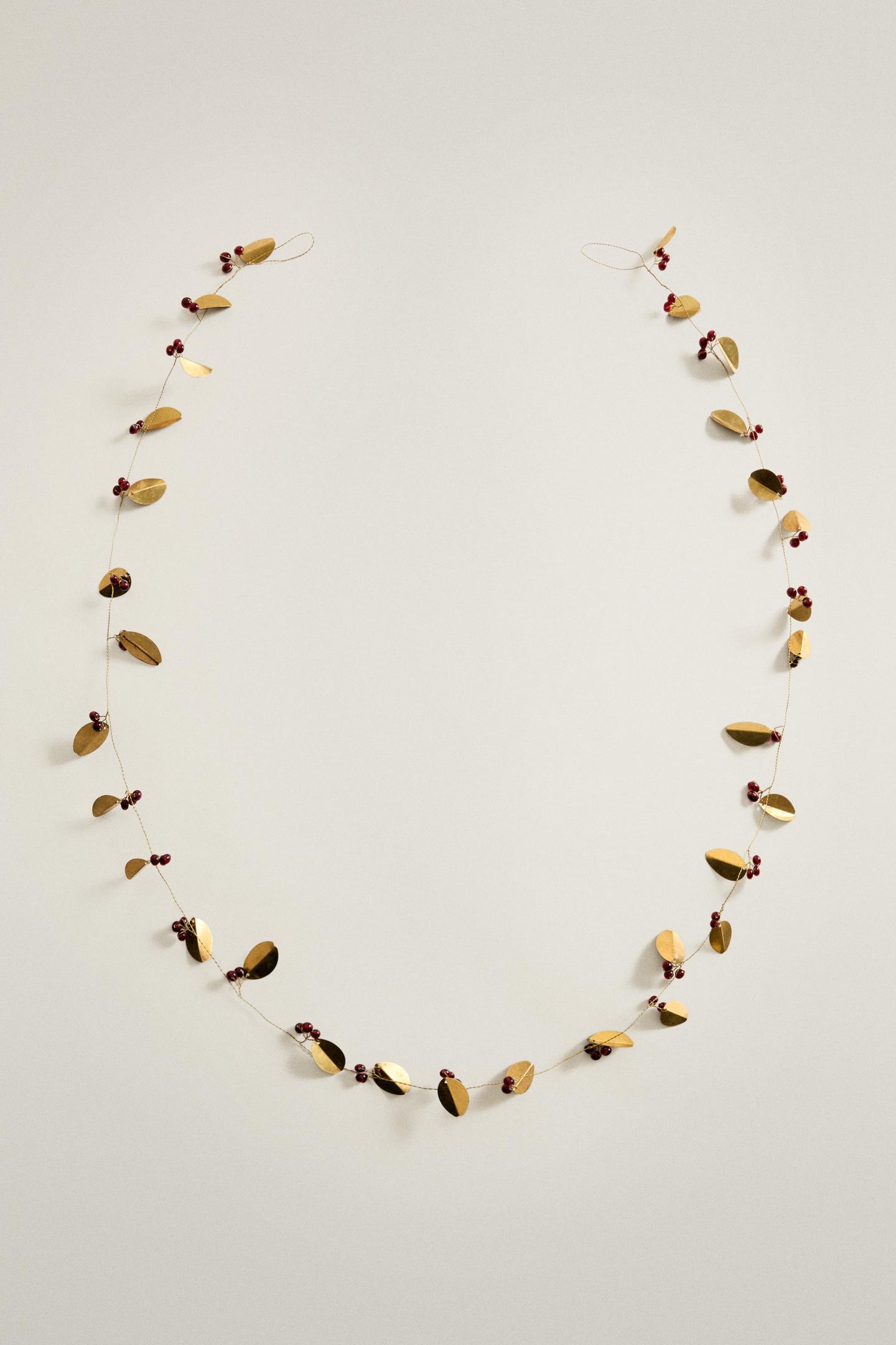 Ёлочные украшения Zara Christmas Leaf Garland, цвет: Золотой — фото 1