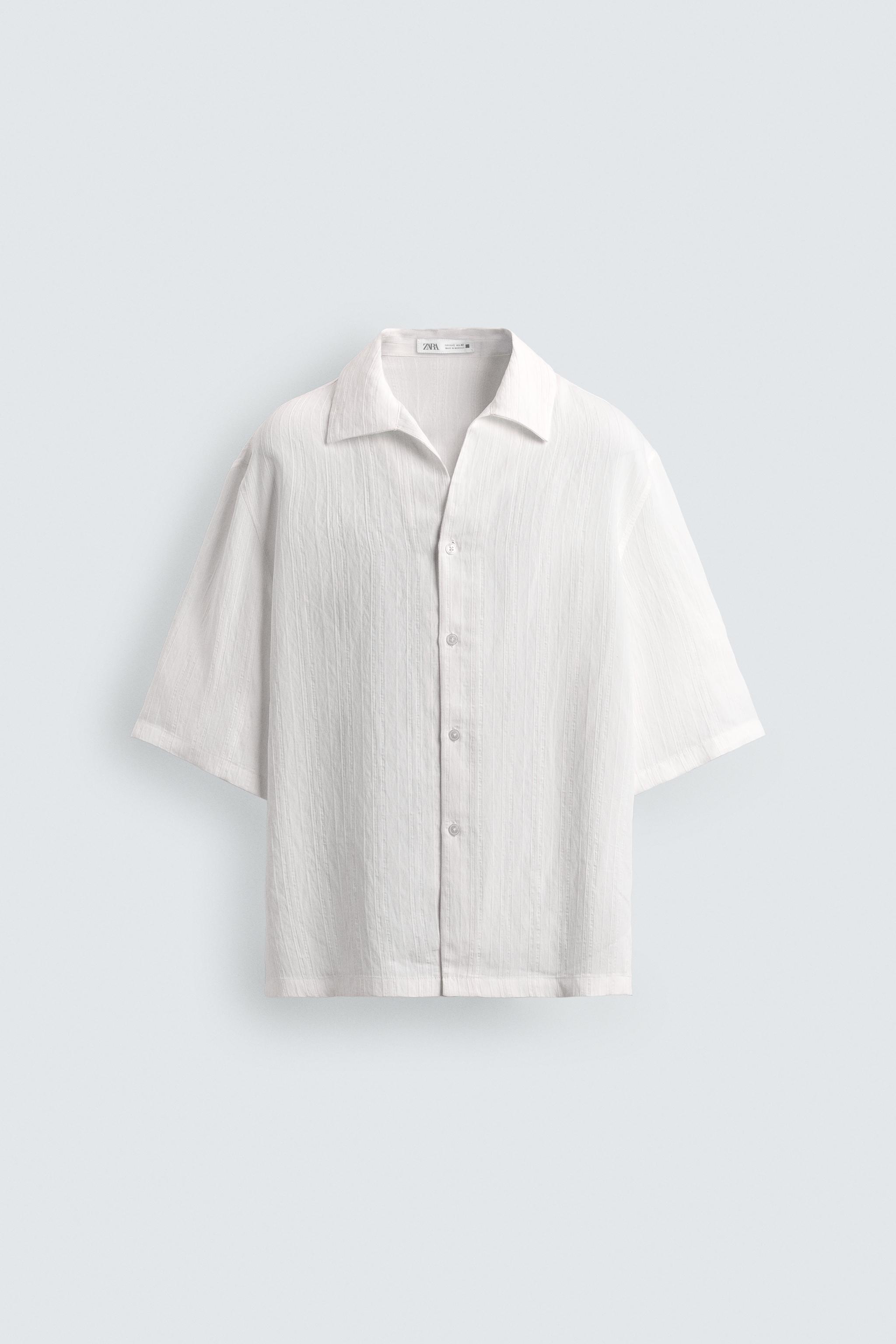 CHEMISE BOXY FIT JACQUARD RAYURES