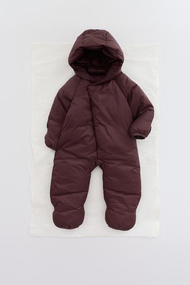 Zaras OVERALL I NYLON MED KONVERTIBEL FOT - Aubergine