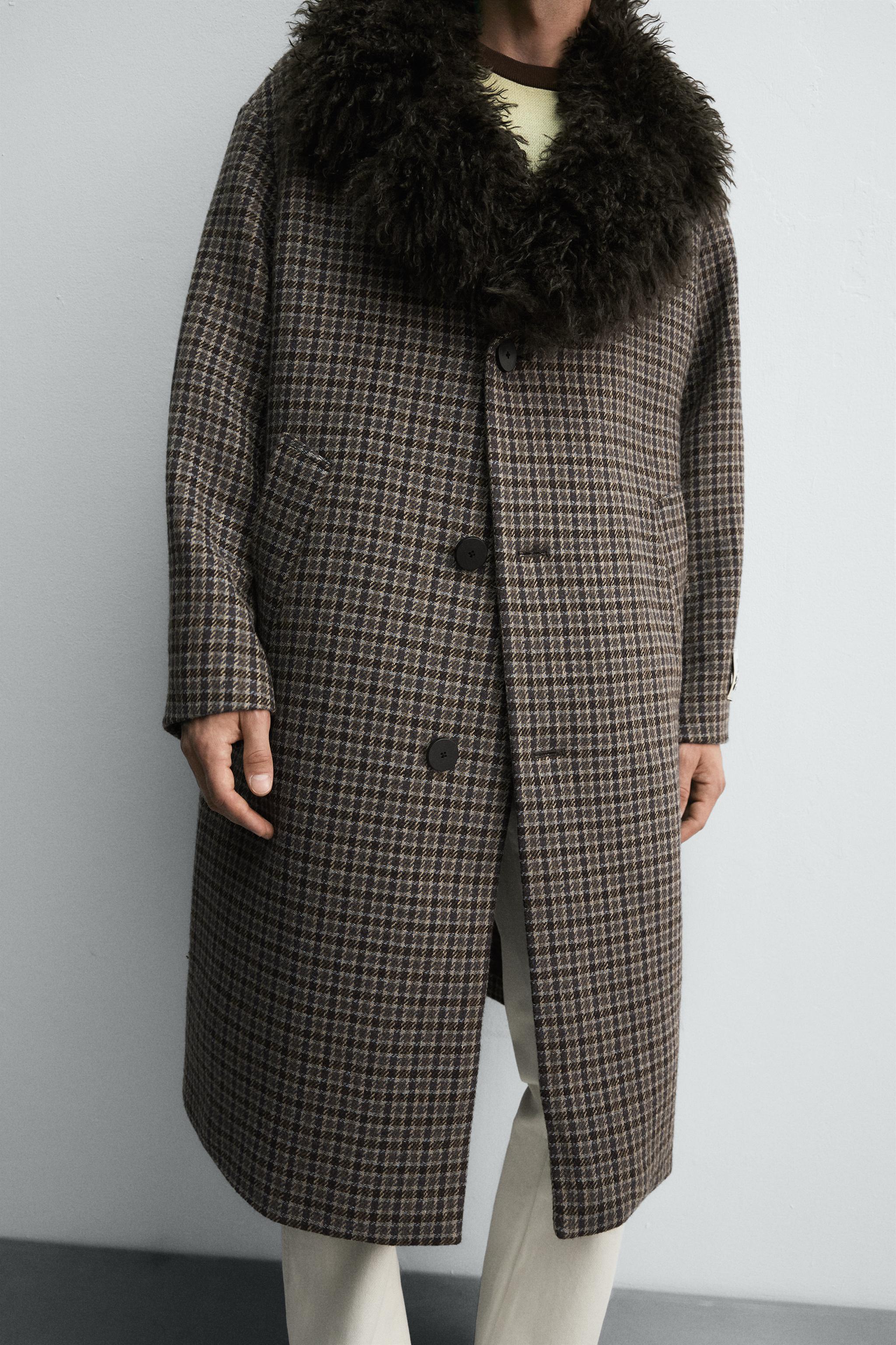 CHECK COMBINED COAT HARRY LAMBERT FOR ZARA X DISNEY - Brown | ZARA
